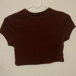 Mocha colored crop top